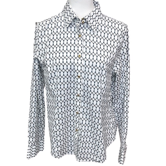 Talbots Printed Button Down Blouse - Picture 1 of 6